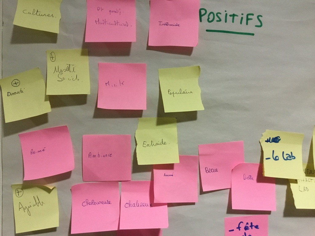 Pantin - post-it de l'atelier collectif